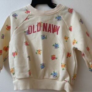Old Navy Cream Floral Print Top